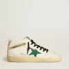 Mid Star pentru femei, cu stea din piele de căprioară verde și călcâi din piele de căprioară roz Mid Star pentru femei, cu stea din piele de căprioară verde și călcâi din piele de căprioară roz