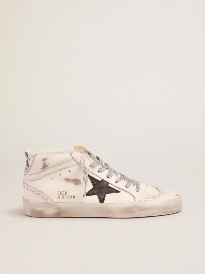 Mid Star pentru femei, cu talpă laminată și șireturi cu sclipici Mid Star pentru femei, cu talpă laminată și șireturi cu sclipici