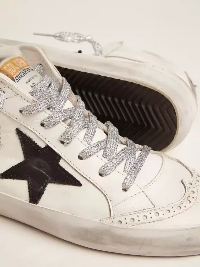Mid Star pentru femei, cu talpă laminată și șireturi cu sclipici Mid Star pentru femei, cu talpă laminată și șireturi cu sclipici