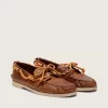 Mocasini Cruise pentru bărbați din piele de culoare tutun cu șireturi portocalii pentru drumeții Mocasini Cruise pentru bărbați din piele de culoare tutun cu șireturi portocalii pentru drumeții
