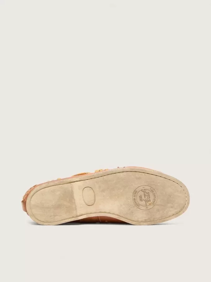 Mocasini Cruise pentru bărbați din piele de culoare tutun cu șireturi portocalii pentru drumeții Mocasini Cruise pentru bărbați din piele de culoare tutun cu șireturi portocalii pentru drumeții
