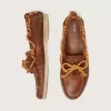 Mocasini Cruise pentru bărbați din piele de culoare tutun cu șireturi portocalii pentru drumeții Mocasini Cruise pentru bărbați din piele de culoare tutun cu șireturi portocalii pentru drumeții