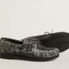 Mocasini Cruise Teen din piele neagră cu efect uzat Mocasini Cruise Teen din piele neagră cu efect uzat