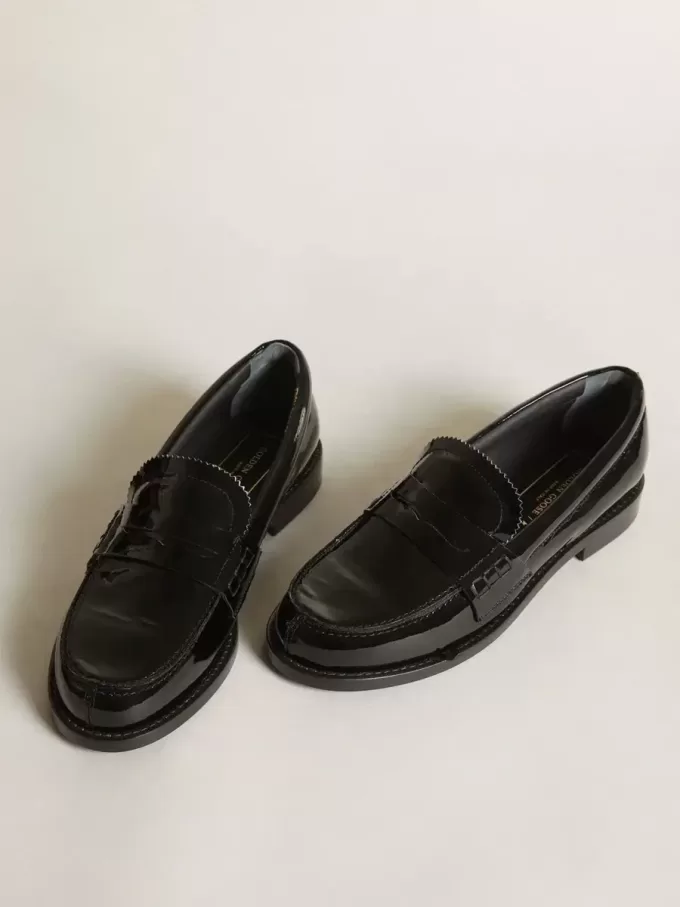 Mocasini Jerry din piele lăcuită neagră Mocasini Jerry din piele lăcuită neagră