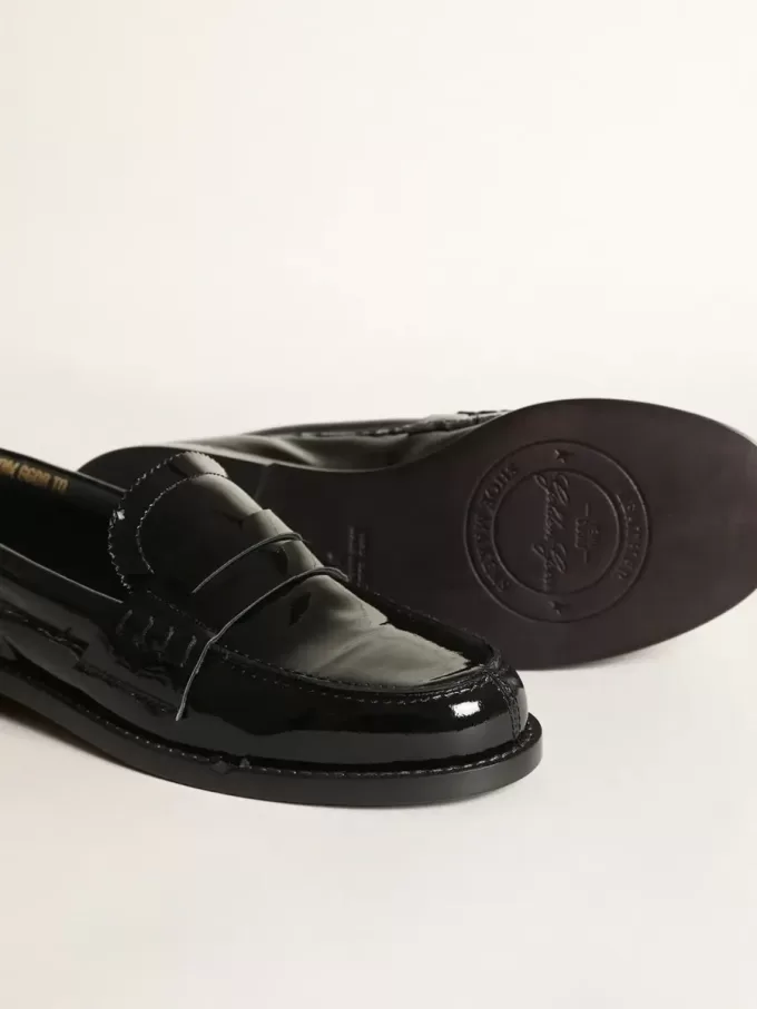 Mocasini Jerry din piele lăcuită neagră Mocasini Jerry din piele lăcuită neagră