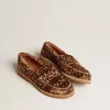 Mocasini Jerry pentru bărbați din piele de ponei cu imprimeu leopard