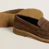 Mocasini Jerry pentru femei din piele de căprioară gri porumbel