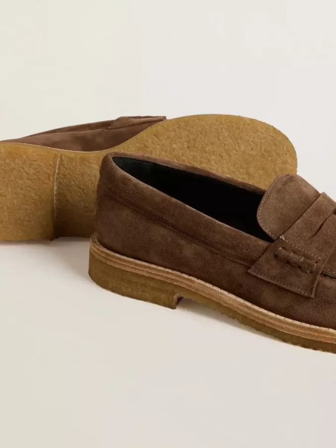 Mocasini Jerry pentru femei din piele de căprioară gri porumbel