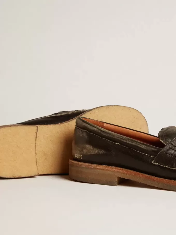Mocasini Jerry pentru femei din piele neagră Mocasini Jerry pentru femei din piele neagră