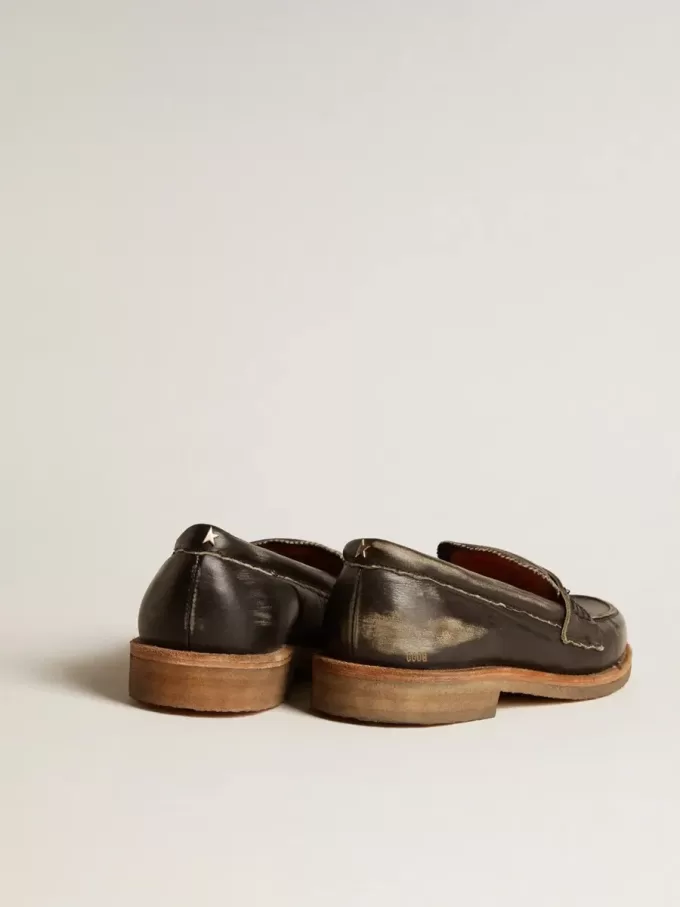 Mocasini Jerry pentru femei din piele neagră Mocasini Jerry pentru femei din piele neagră