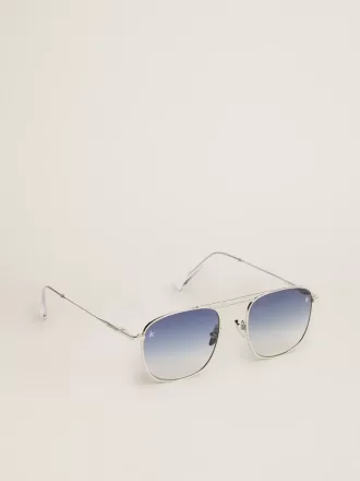 Model aviator Sunframe Roger cu ramă argintie