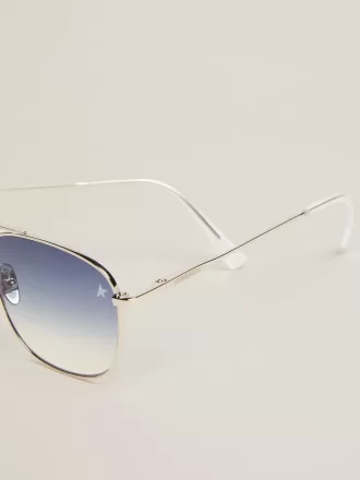 Model aviator Sunframe Roger cu ramă argintie