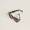 Ochelari de soare Jackie pătrați cu model tortoiseshell