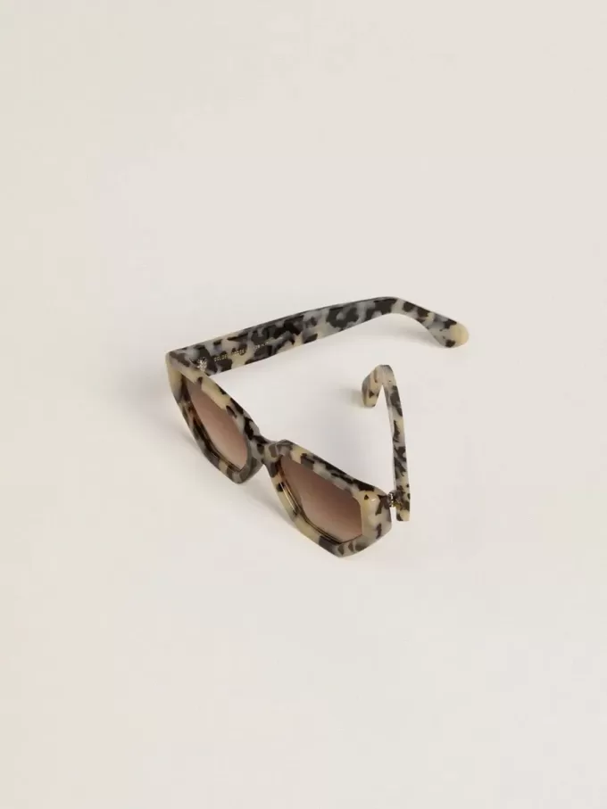 Ochelari de soare Jackie pătrați cu model tortoiseshell