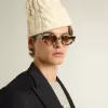 Ochelari de soare Jackie pătrați cu model tortoiseshell