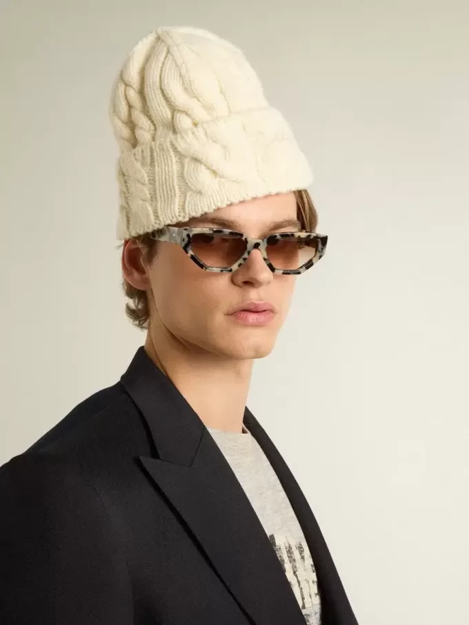 Ochelari de soare Jackie pătrați cu model tortoiseshell