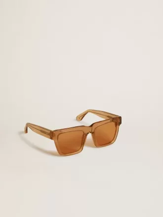 Ochelari de soare Jamie, model pătrat, cu ramă și lentile de culoare miere Ochelari de soare Jamie, model pătrat, cu ramă și lentile de culoare miere