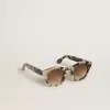 Ochelari de soare în stil Cameron cu model din coajă de broască țestoasă Ochelari de soare în stil Cameron cu model din coajă de broască țestoasă
