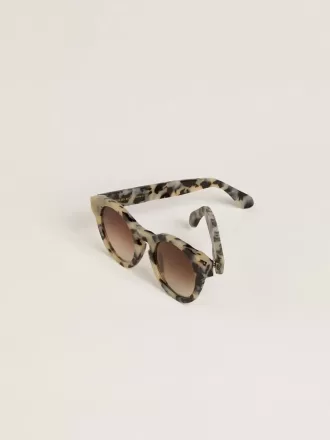 Ochelari de soare în stil Cameron cu model din coajă de broască țestoasă
