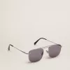 Ochelari de soare Roger aviator cu ramă neagră și lentile negre Ochelari de soare Roger aviator cu ramă neagră și lentile negre
