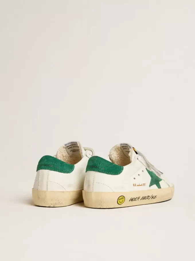 Old School Young cu stea din piele de căprioară verde și bandă la călcâi Old School Young cu stea din piele de căprioară verde și bandă la călcâi