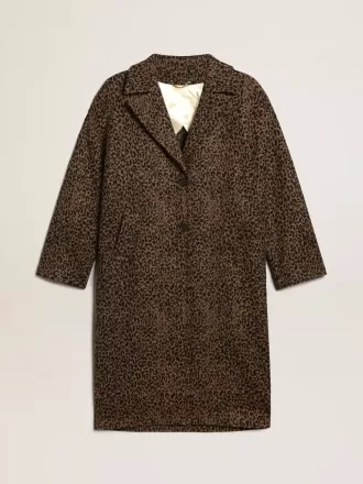 Palton cocoon pentru femei, cu un singur rând de nasturi, din lână, cu motiv jacquard