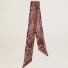 Panglică din twill de mătase burgund cu model paisley Panglică din twill de mătase burgund cu model paisley