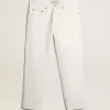Pantaloni albi din denim pentru bărbați Pantaloni albi din denim pentru bărbați