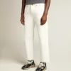 Pantaloni albi din denim pentru bărbați Pantaloni albi din denim pentru bărbați