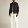 Pantaloni albi din denim pentru bărbați Pantaloni albi din denim pentru bărbați