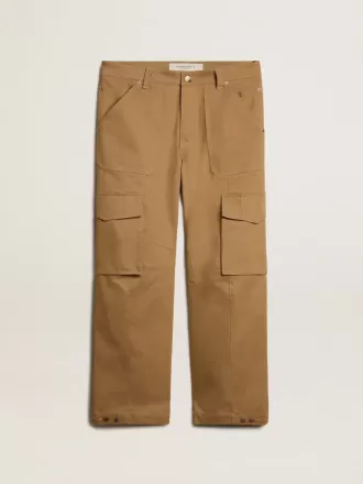 Pantaloni cargo bej kaki
