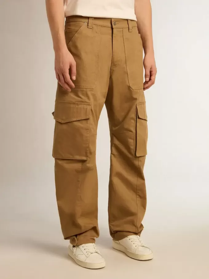 Pantaloni cargo bej kaki Pantaloni cargo bej kaki