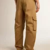 Pantaloni cargo bej kaki Pantaloni cargo bej kaki