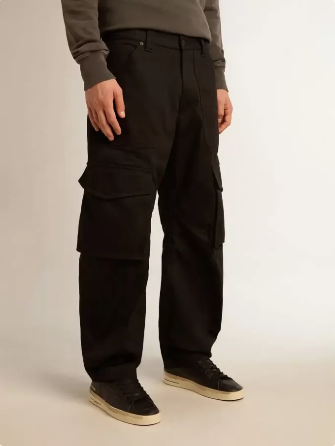 Pantaloni cargo negri Pantaloni cargo negri