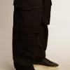 Pantaloni cargo negri Pantaloni cargo negri