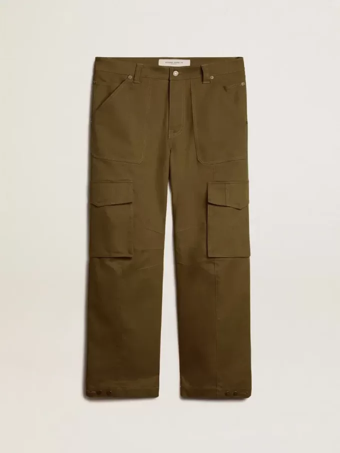 Pantaloni cargo verde măslin Pantaloni cargo verde măslin