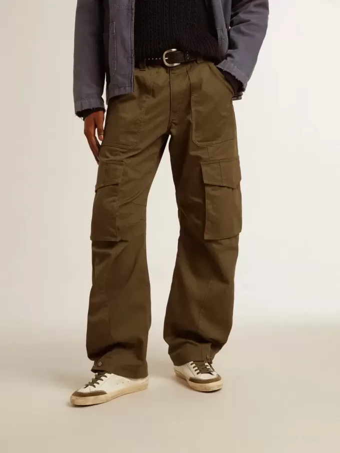 Pantaloni cargo verde măslin Pantaloni cargo verde măslin