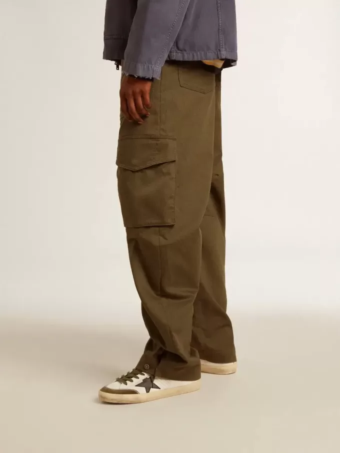Pantaloni cargo verde măslin Pantaloni cargo verde măslin