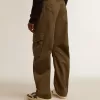 Pantaloni cargo verde măslin Pantaloni cargo verde măslin