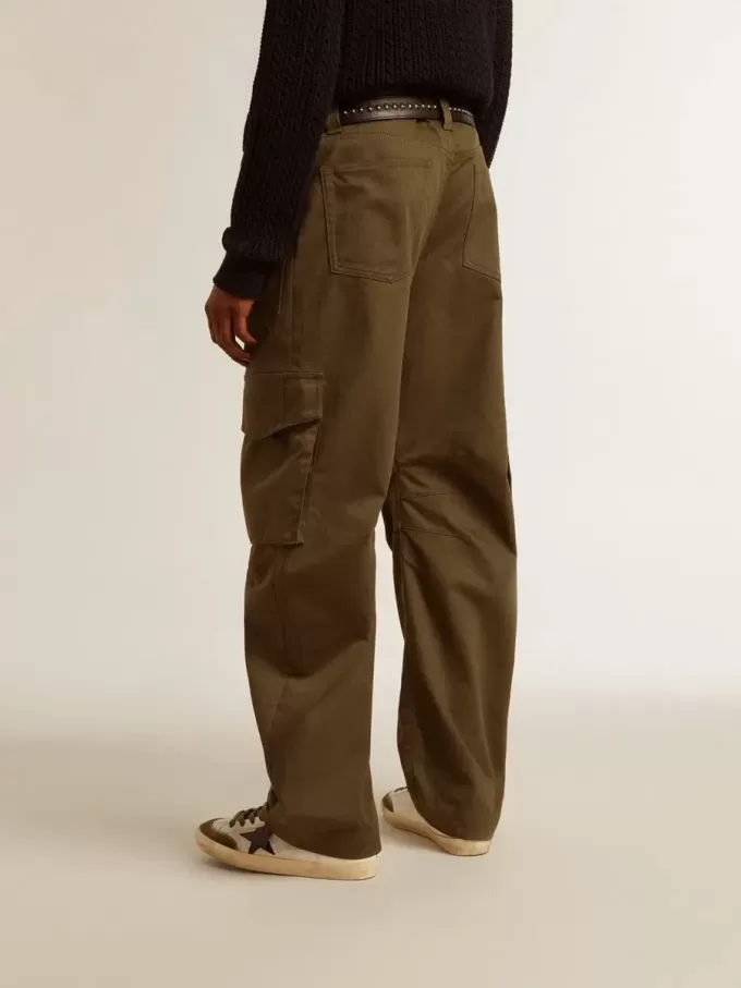 Pantaloni cargo verde măslin Pantaloni cargo verde măslin