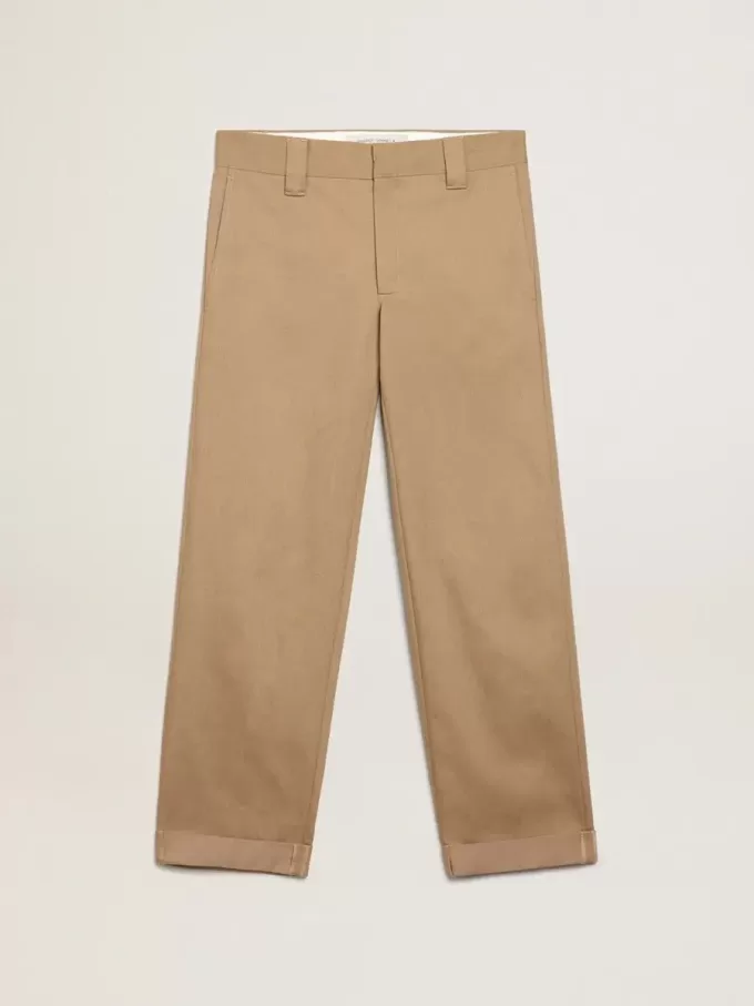Pantaloni chino bej kaki din colecția Golden