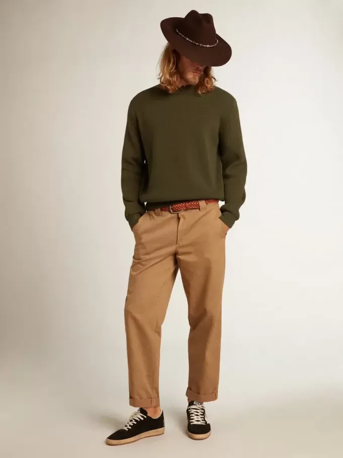 Pantaloni chino bej kaki din colecția Golden