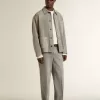 Pantaloni chino din bumbac de culoare gri Pantaloni chino din bumbac de culoare gri