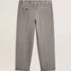 Pantaloni chino din bumbac de culoare gri Pantaloni chino din bumbac de culoare gri