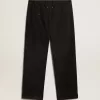 Pantaloni chino din bumbac negru pentru bărbați Pantaloni chino din bumbac negru pentru bărbați