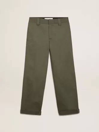 Pantaloni chino Golden Collection verde militar