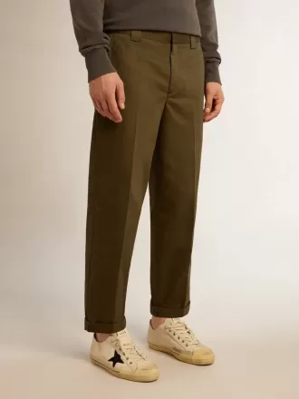 Pantaloni chino Golden Collection verde militar