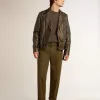 Pantaloni chino Golden Collection verde militar