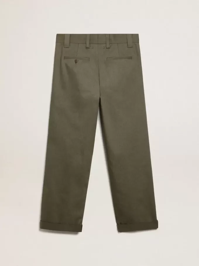 Pantaloni chino Golden Collection verde militar
