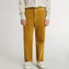 Pantaloni chino pentru băieți, de culoare tutun, cu broderie Pantaloni chino pentru băieți, de culoare tutun, cu broderie